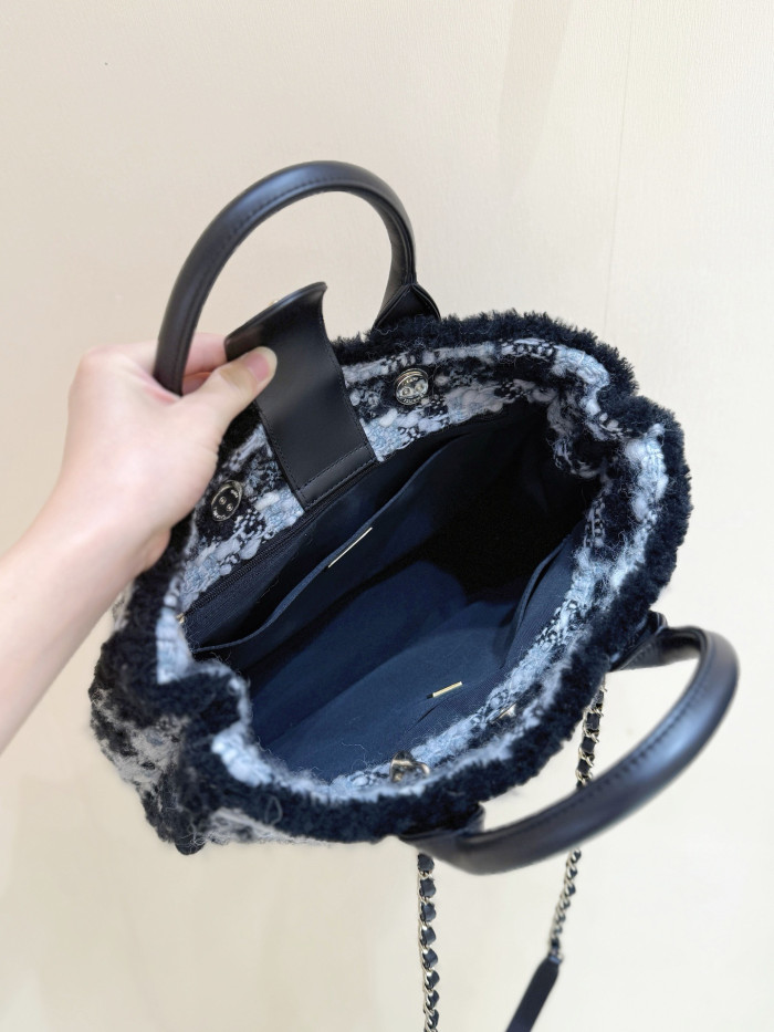 NIGO Chanel Small Tote Tweed Shearling Lambskin #nigo376286