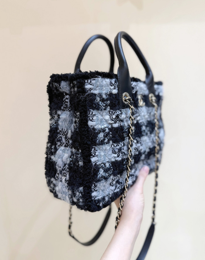 NIGO Chanel Small Tote Tweed Shearling Lambskin #nigo376286