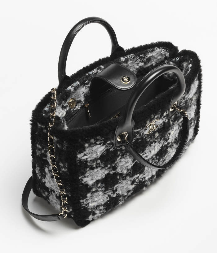 NIGO Chanel Small Tote Tweed Shearling Lambskin #nigo376286