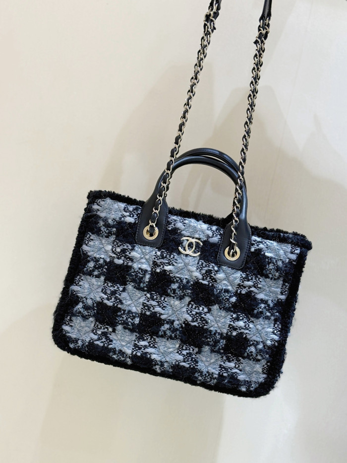 NIGO Chanel Small Tote Tweed Shearling Lambskin #nigo376286