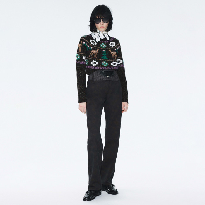 NIGO Chanel Pullover Cashmere Ecru Beige Black #nigo376367