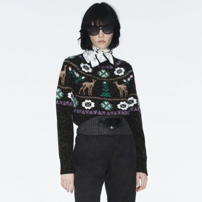 NIGO Chanel Pullover Cashmere Ecru Beige Black #nigo376367