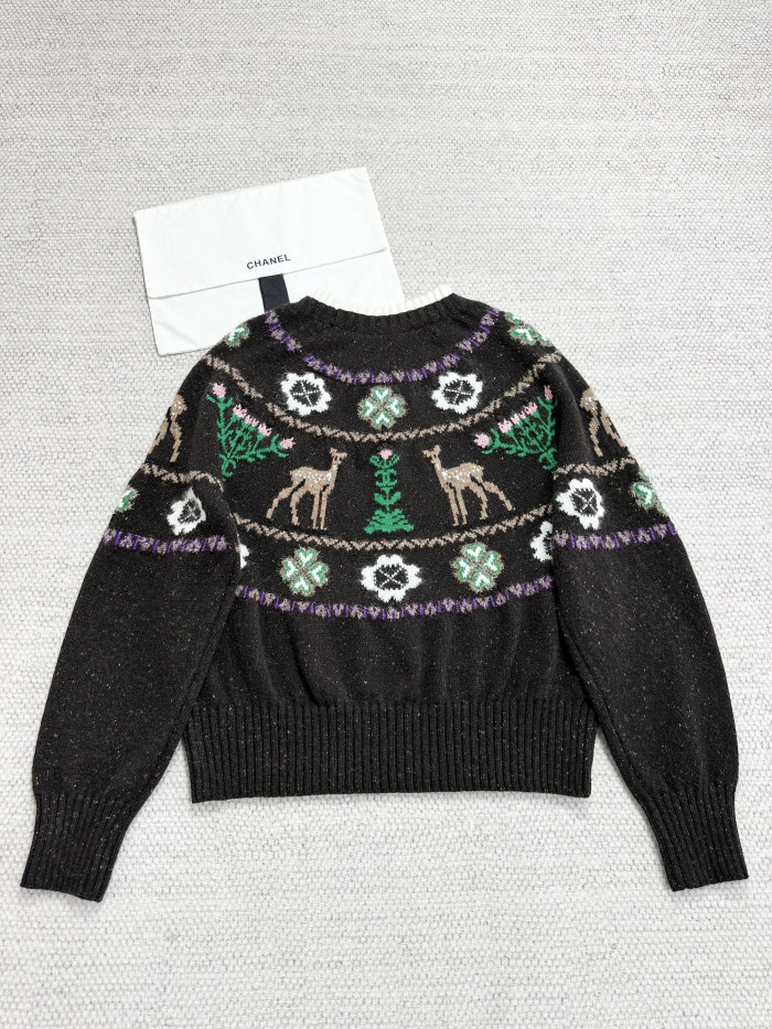 NIGO Chanel Pullover Cashmere Ecru Beige Black #nigo376367