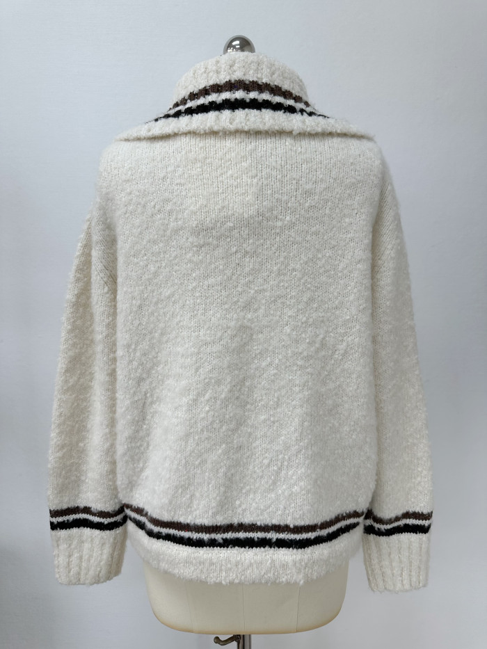 NIGO Chanel Sweater Cashmere Alpaca White Brown #nigo376477