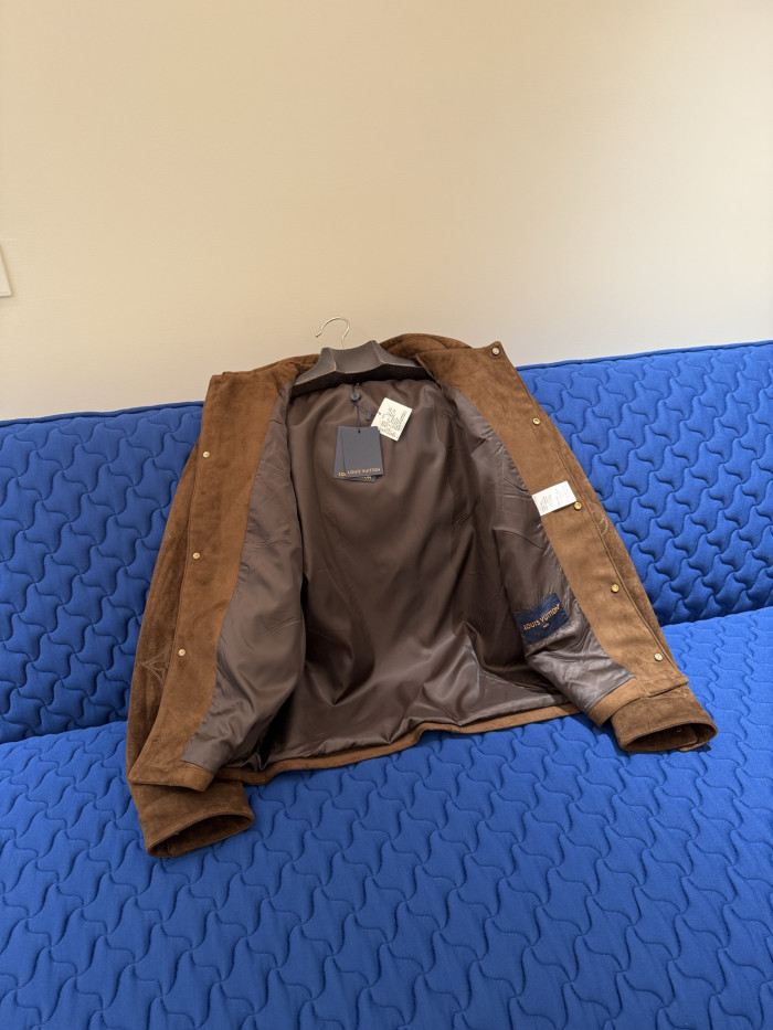 NIGO LOUIS VUITTON Monogram Embroidered Suede Overshirt #nigo376523