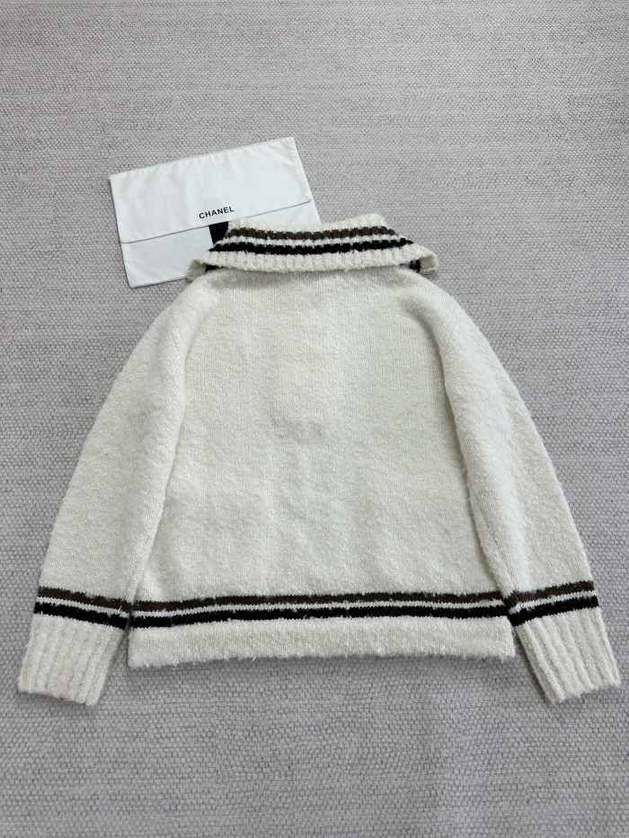 NIGO Chanel Sweater Cashmere Alpaca White Brown #nigo376477