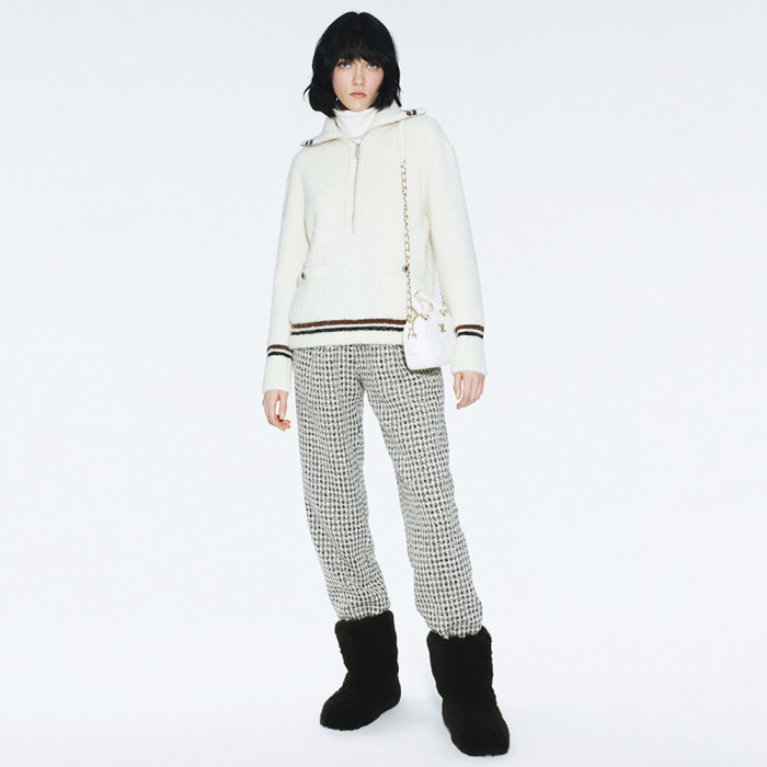 NIGO Chanel Sweater Cashmere Alpaca White Brown #nigo376477