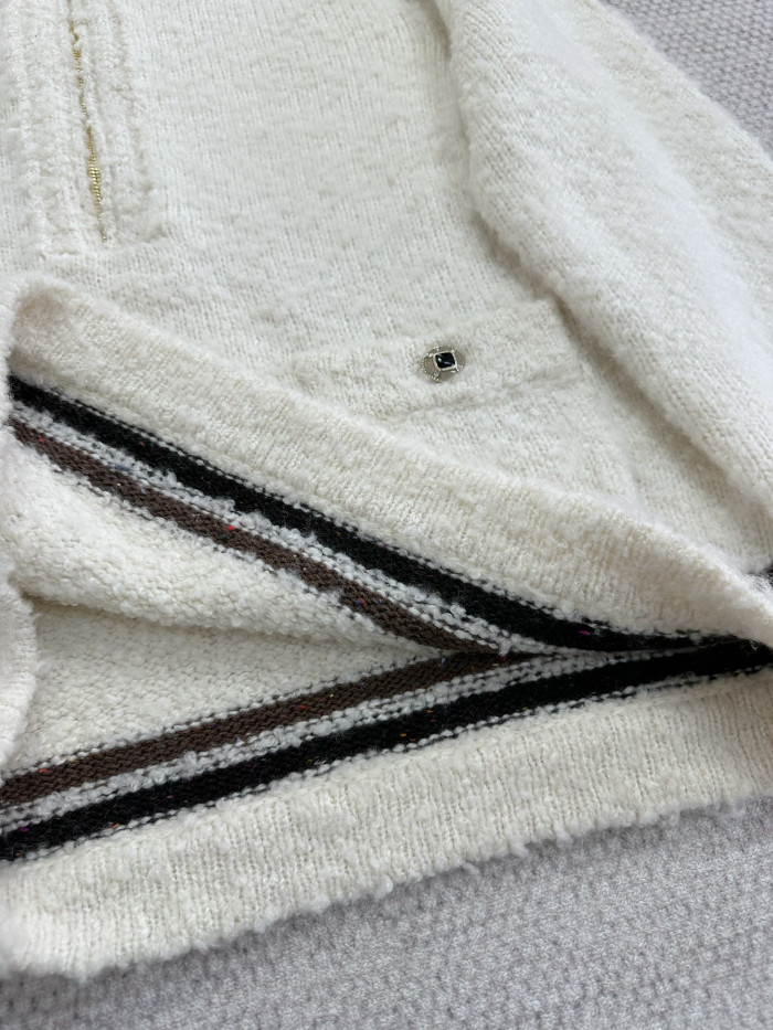 NIGO Chanel Sweater Cashmere Alpaca White Brown #nigo376477