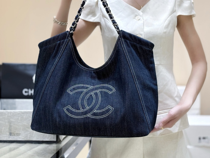 NIGO Chanel Vintage Denim Shopping Tote #nigo295664