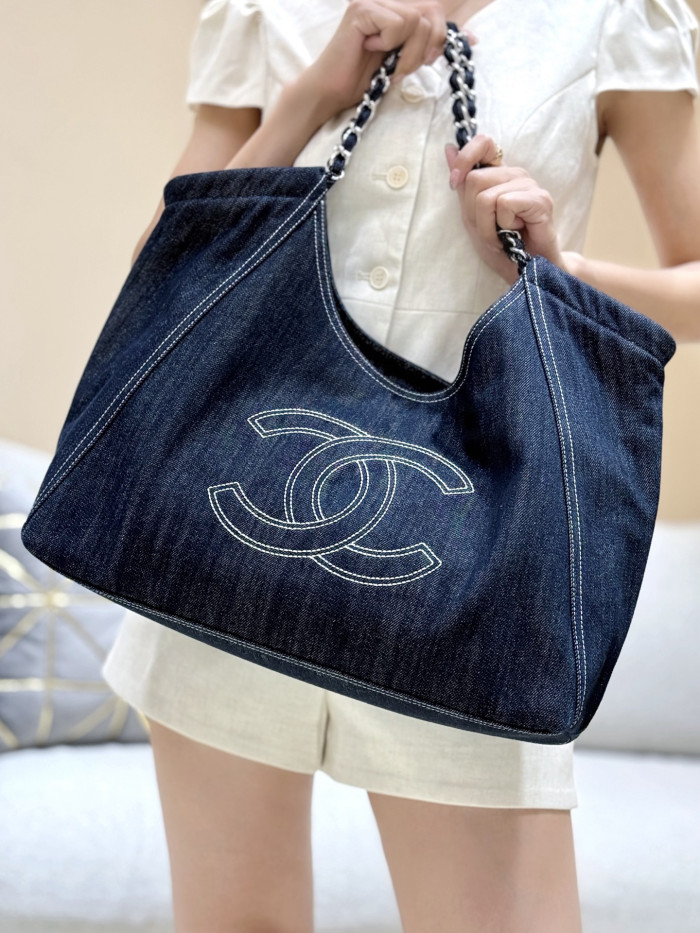 NIGO Chanel Vintage Denim Shopping Tote #nigo295664