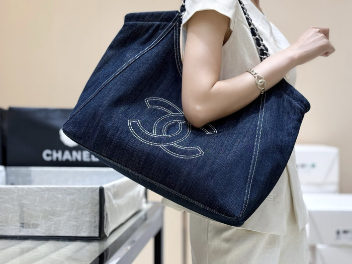 NIGO Chanel Vintage Denim Shopping Tote #nigo295664