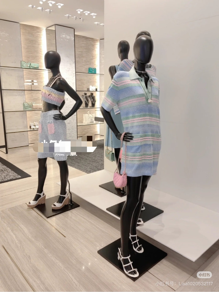 NIGO Chanel Pre-Spring 23P Pastel Striped Knit Polo Dress Multiple Colors #nigo328841