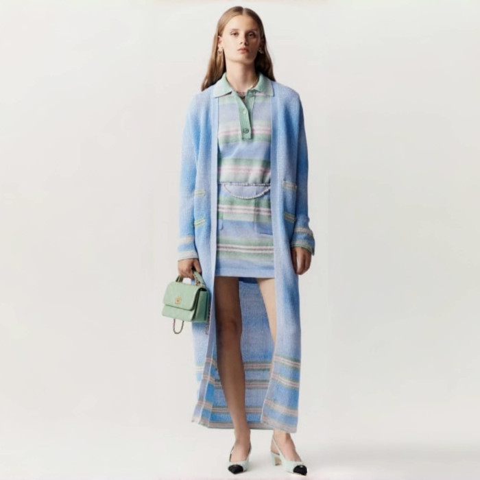 NIGO Chanel Pre-Spring 23P Pastel Striped Knit Polo Dress Multiple Colors #nigo328841