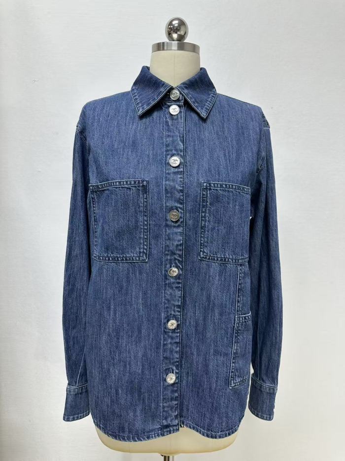 NIGO Chanel Top-quality Version Women's Blue Denim Jacket #nigo376831