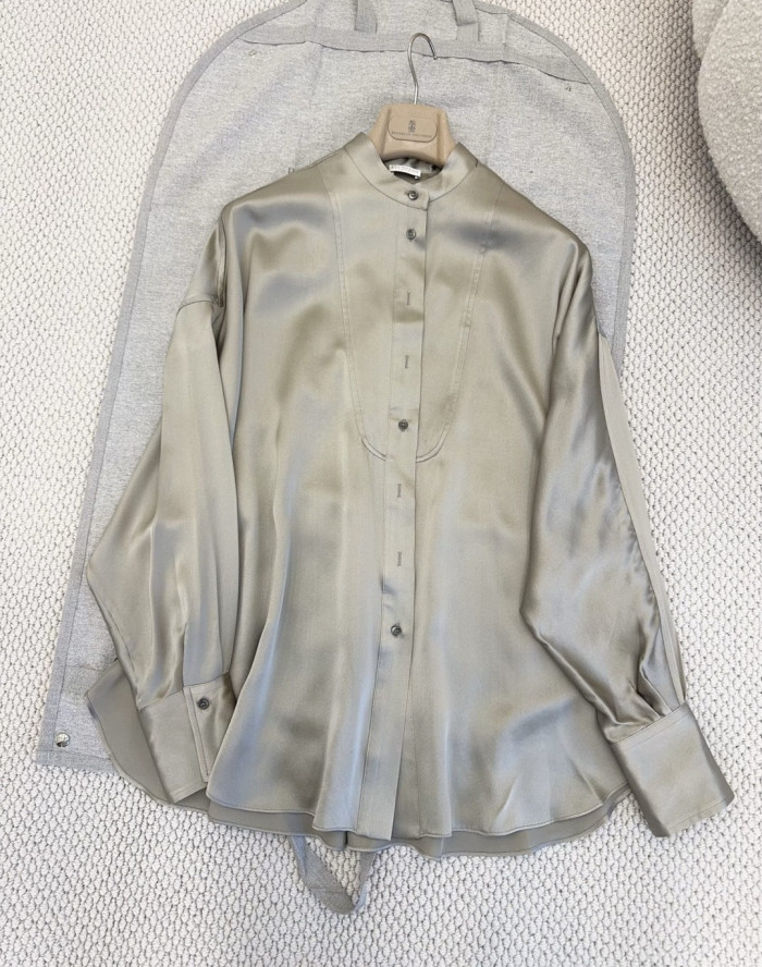 NIGO Brunello Cucinelli Silk Satin Shirt Spring Summer 2026 #nigo376977