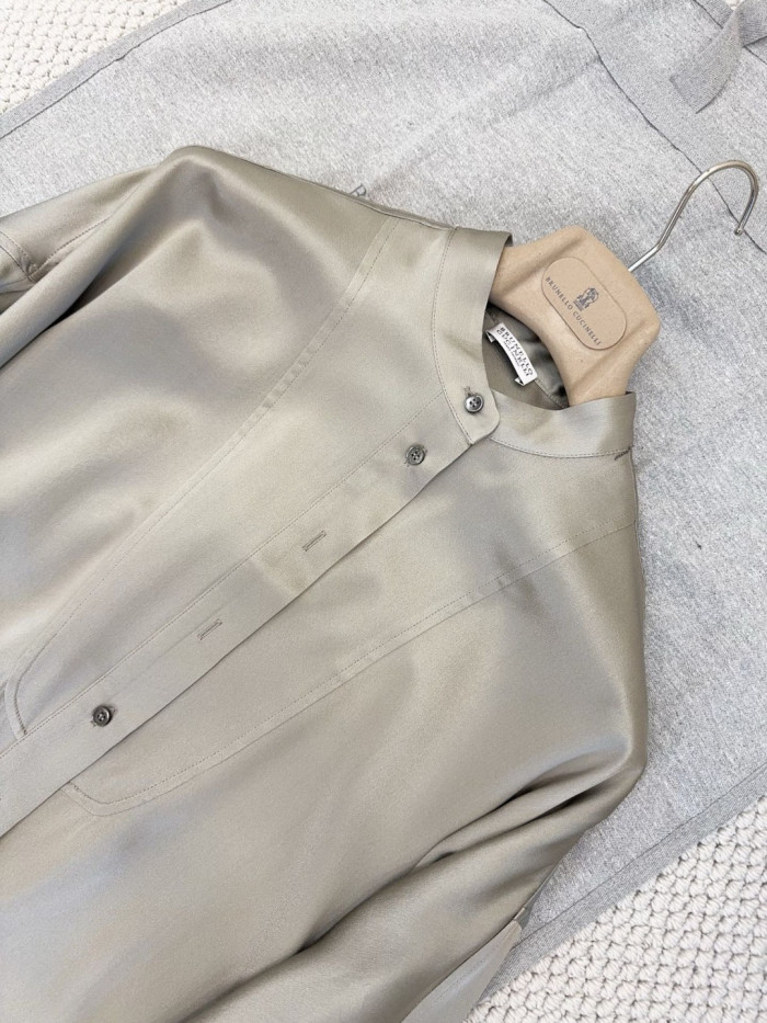 NIGO Brunello Cucinelli Silk Satin Shirt Spring Summer 2026 #nigo376977