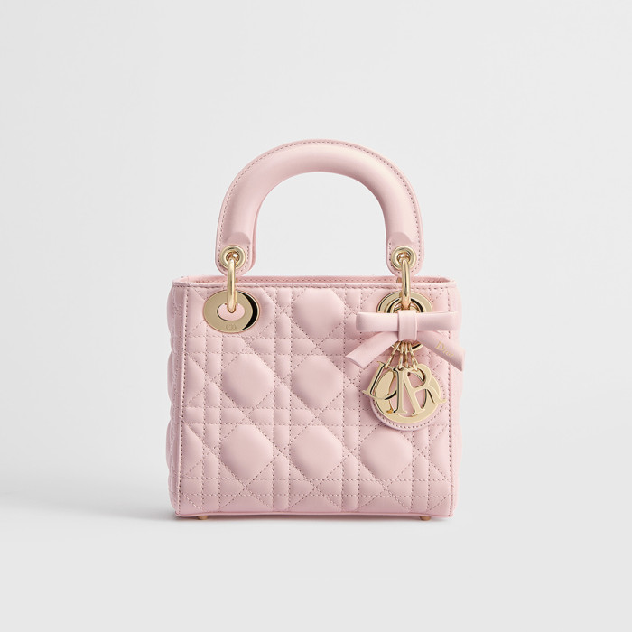 NIGO DIOR Mini Lady Dior Bag with Chain Black Cannage Lambskin #nigo376913