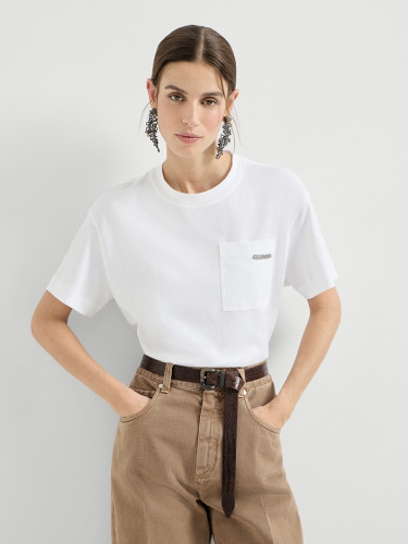 NIGO Brunello Cucinelli White Pocket Short Sleeved Cotton T-Shirt #nigo376976