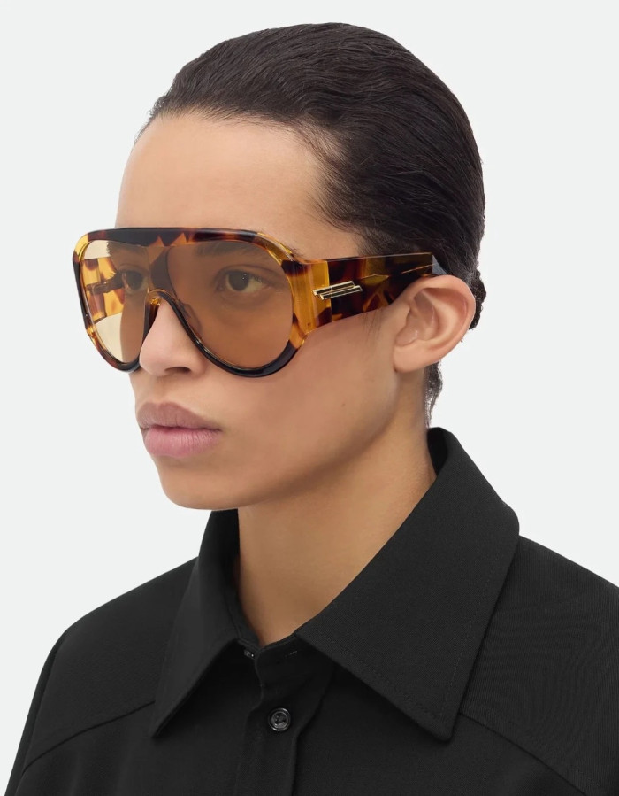 NIGO Bottega Veneta  Oversized Mask Sunglasses in Havana #nigo376948