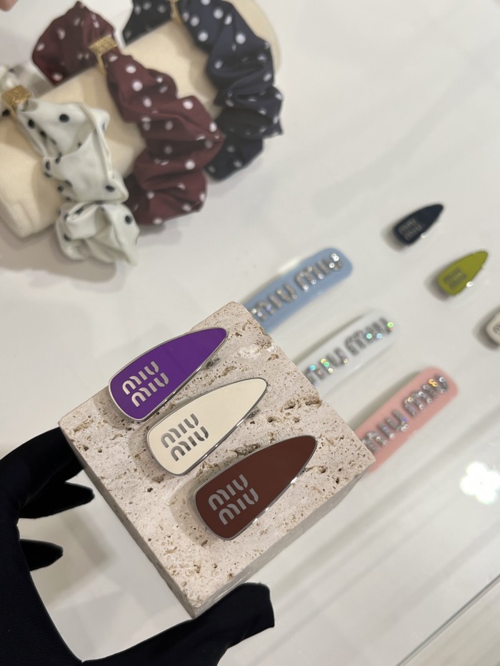 NIGO Miu Miu Enamel Letter Bread Metal Hair Clip Three Piece Set #nigo376947