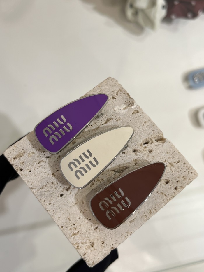 NIGO Miu Miu Enamel Letter Bread Metal Hair Clip Three Piece Set #nigo376947