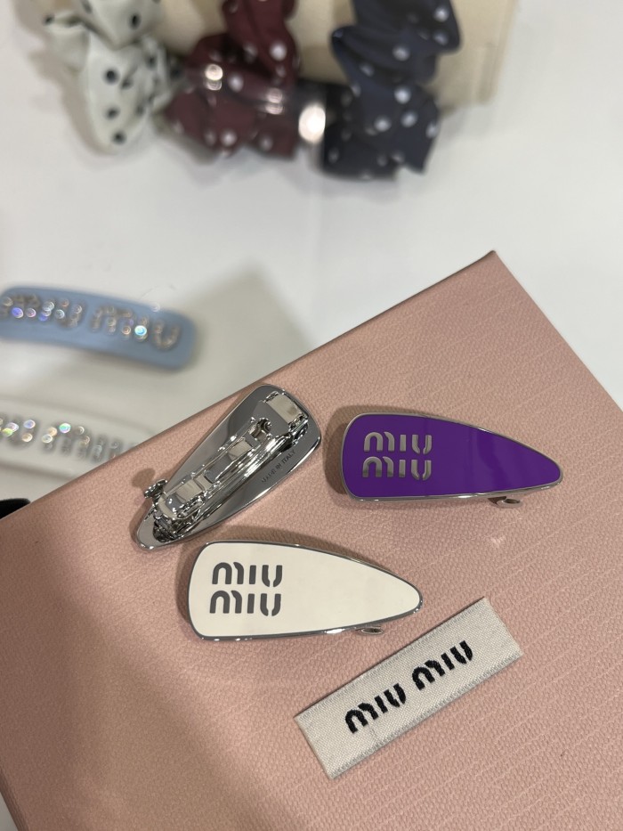 NIGO Miu Miu Enamel Letter Bread Metal Hair Clip Three Piece Set #nigo376947