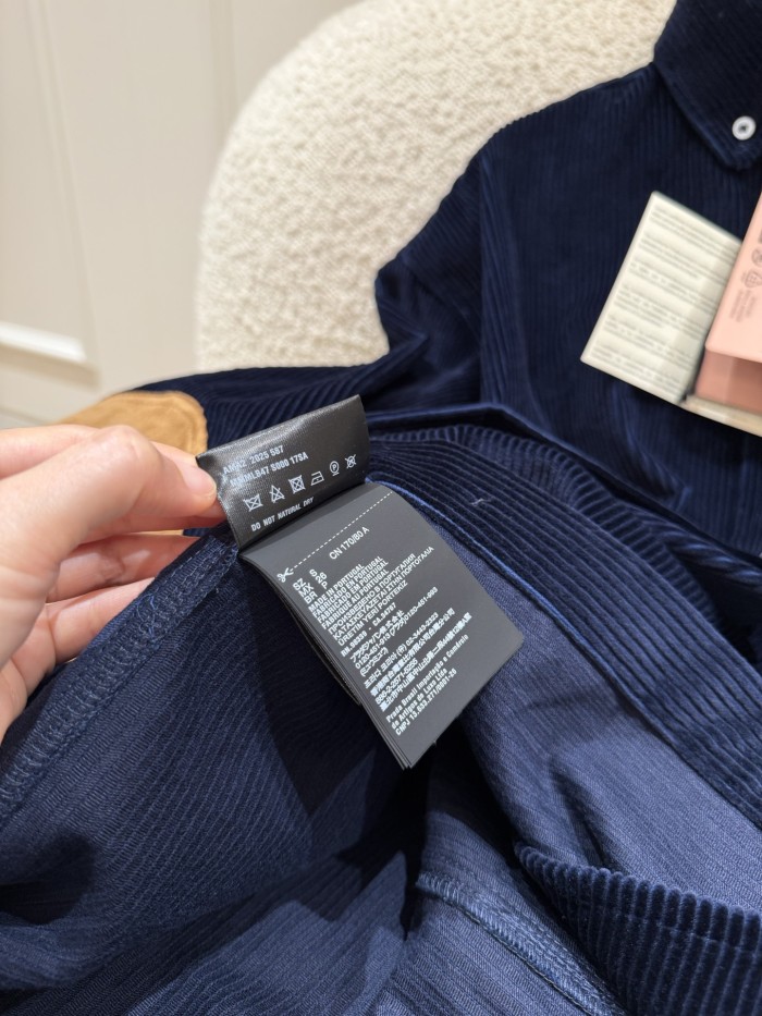 NIGO MiuMiu Navy Corduroy And Suede Shirt #nigo377017