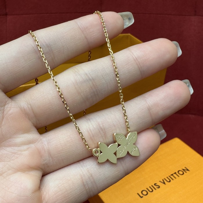 NIGO Louis Vuitton Double Flower Pendant Necklace #nigo376979