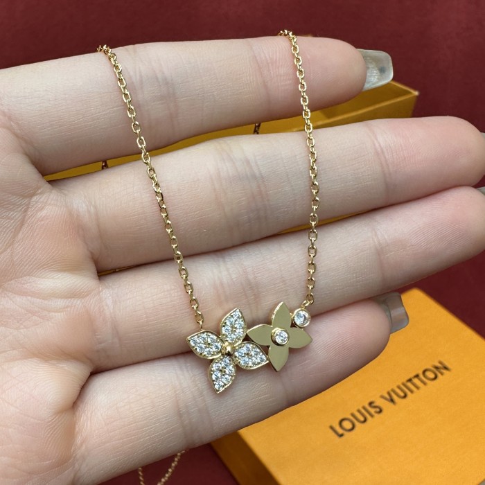 NIGO Louis Vuitton Double Flower Pendant Necklace #nigo376979