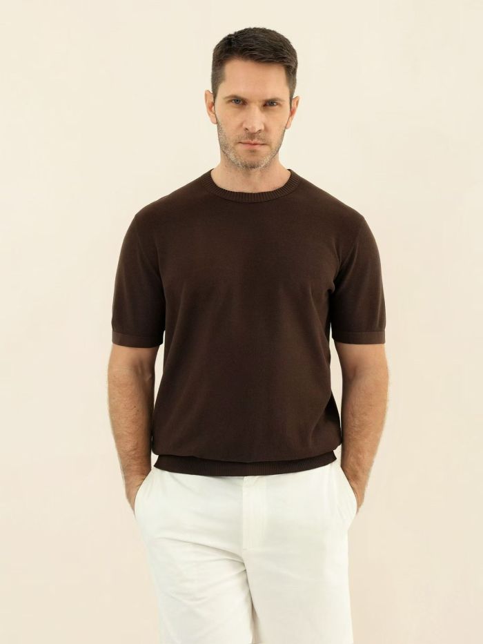NIGO Loro Piana Solid Color Round Neck Pullover Short Sleeve T-shirt #nigo377035