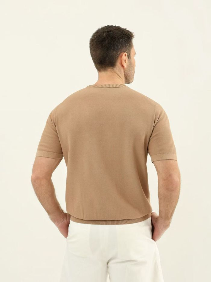 NIGO Loro Piana Solid Color Round Neck Pullover Short Sleeve T-shirt #nigo377035