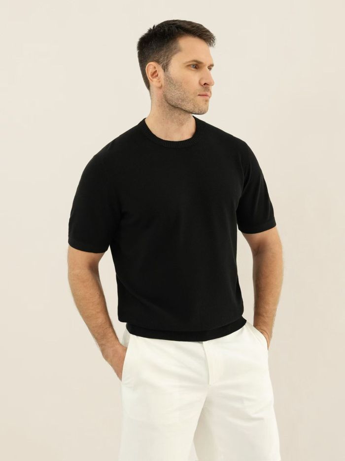 NIGO Loro Piana Solid Color Round Neck Pullover Short Sleeve T-shirt #nigo377035