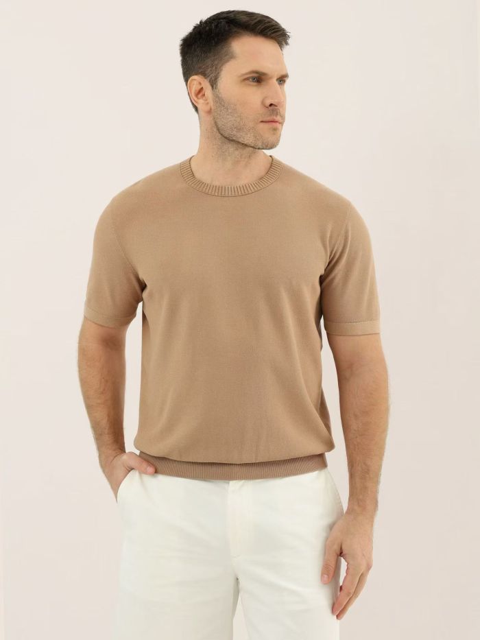 NIGO Loro Piana Solid Color Round Neck Pullover Short Sleeve T-shirt #nigo377035