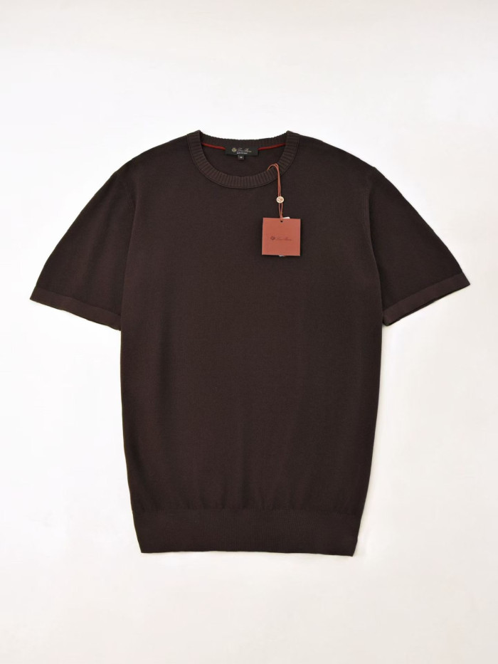 NIGO Loro Piana Solid Color Round Neck Pullover Short Sleeve T-shirt #nigo377035