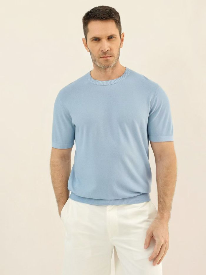 NIGO Loro Piana Solid Color Round Neck Pullover Short Sleeve T-shirt #nigo377035