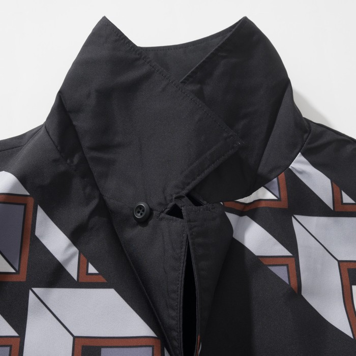 NIGO PRADA Black steel Timecapsule Printed Cotton Shirt #nigo377112