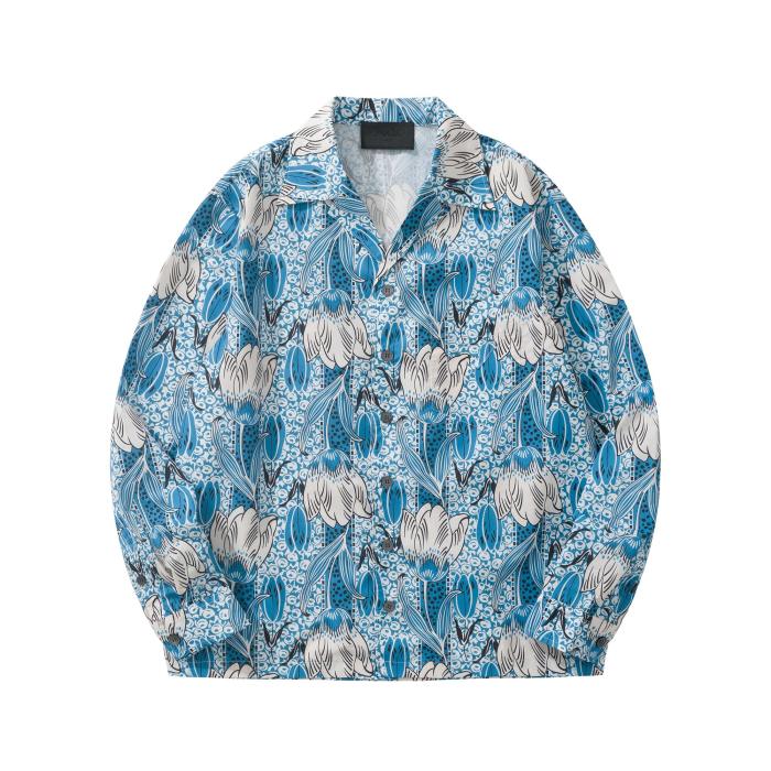 NIGO PRADA Black steel Timecapsule Printed Cotton Shirt #nigo377112
