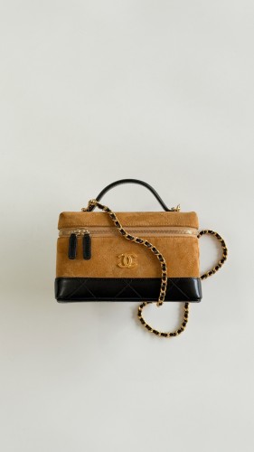 NIGO Chanel Suede Calfskin Colorblock Bag #nigo377243