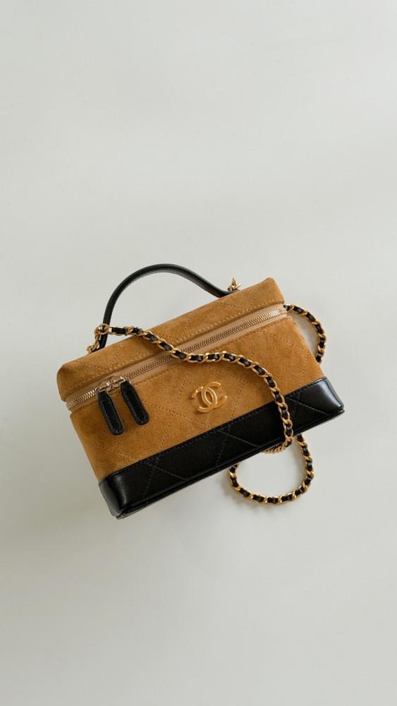 NIGO Chanel Suede Calfskin Colorblock Bag #nigo377243
