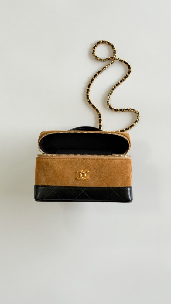NIGO Chanel Suede Calfskin Colorblock Bag #nigo377243