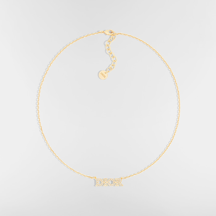NIGO DIOR Dior evolution Necklace Gold-Finish Metal and Silver-Tone Crystals #nigo377305