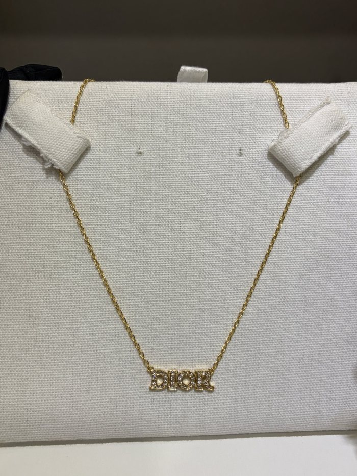 NIGO DIOR Dior evolution Necklace Gold-Finish Metal and Silver-Tone Crystals #nigo377305