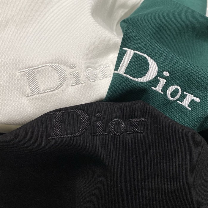 NIGO DIOR T-Shirt with Dior Embroidery Relaxed Fit Green Cotton Jersey #nigo377387