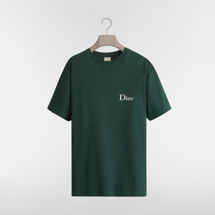 NIGO DIOR T-Shirt with Dior Embroidery Relaxed Fit Green Cotton Jersey #nigo377387
