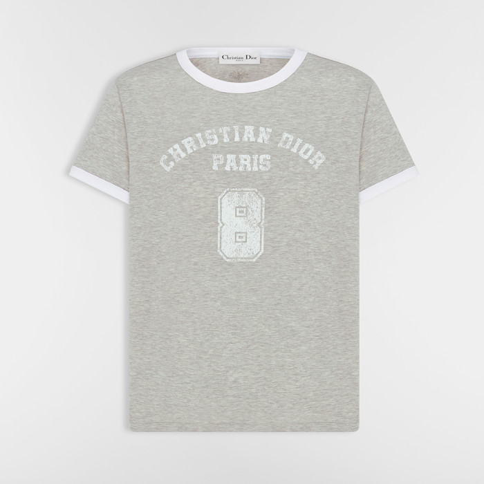 NIGO DIOR T-Shirt Gray and White Cotton Jersey #nigo377461