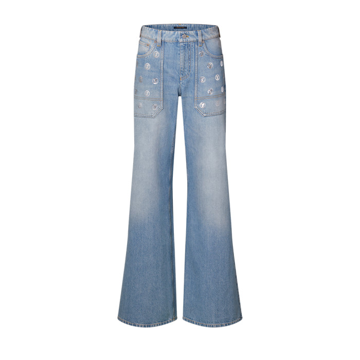 NIGO LOUIS VUITTON Signature Sequin Accent Flared Jeans #nigo377460