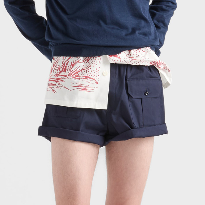 NIGO PRADA Khaki Cotton Poplin Bermudas #nigo377406