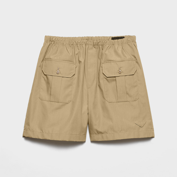 NIGO PRADA Khaki Cotton Poplin Bermudas #nigo377406