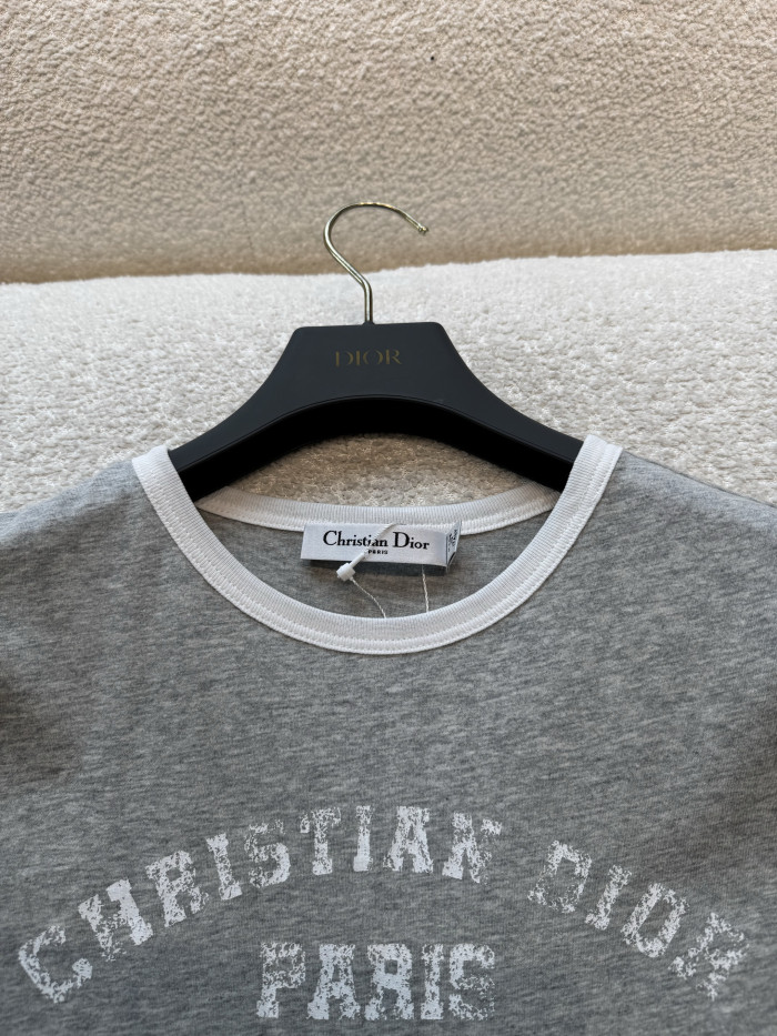 NIGO DIOR T-Shirt Gray and White Cotton Jersey #nigo377461