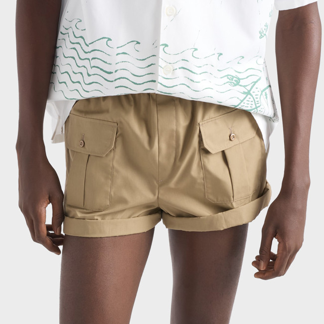 NIGO PRADA Khaki Cotton Poplin Bermudas #nigo377406